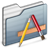 Applications Folder Graphite Icon 48x48 png